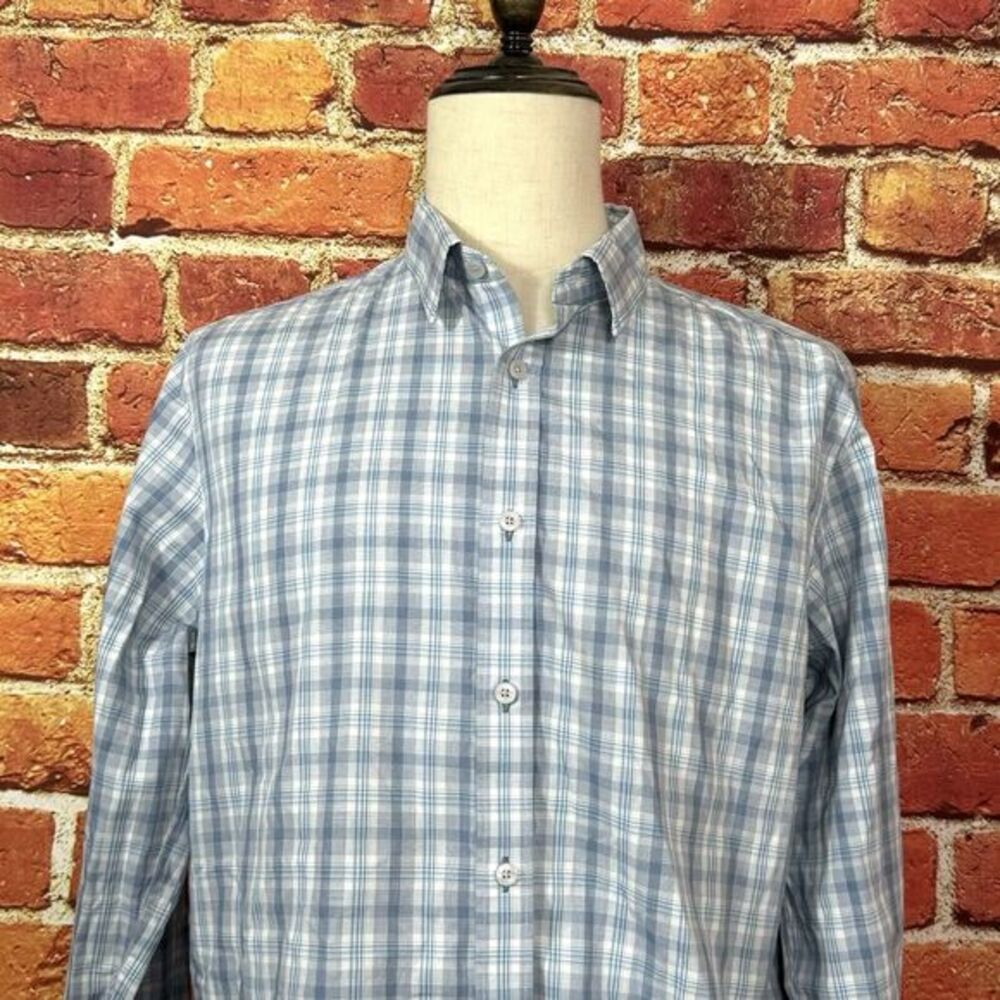 UNTUCKit Mantanzas WF Slim Fit Long Sleeve‎ Button Down Plaid Shirt Size XL EUC